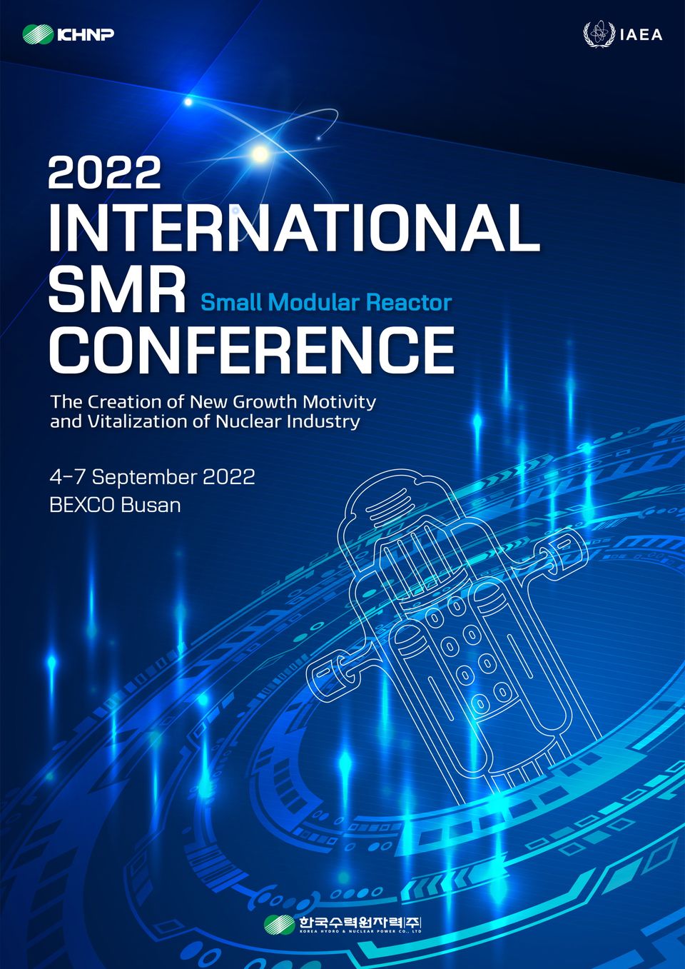 한국수력원자력은 SMR(소형모듈원자로) 사업의 본격 추진을 위해 국내외 관계기관 및 전문가 논의와 정보 교류를 위한 ‘2022 한국수력원자력 SMR 국제 컨퍼런스’를 오는 9월 4일부터 7일까지 부산 벡스코에서 개최한다.